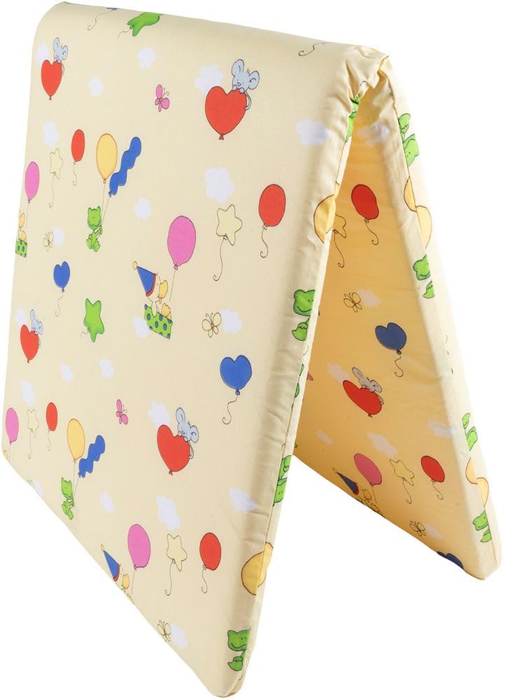 Poupy 804.6 Materassino per Lettino da Campeggio, Colori Assortiti, 60x120
