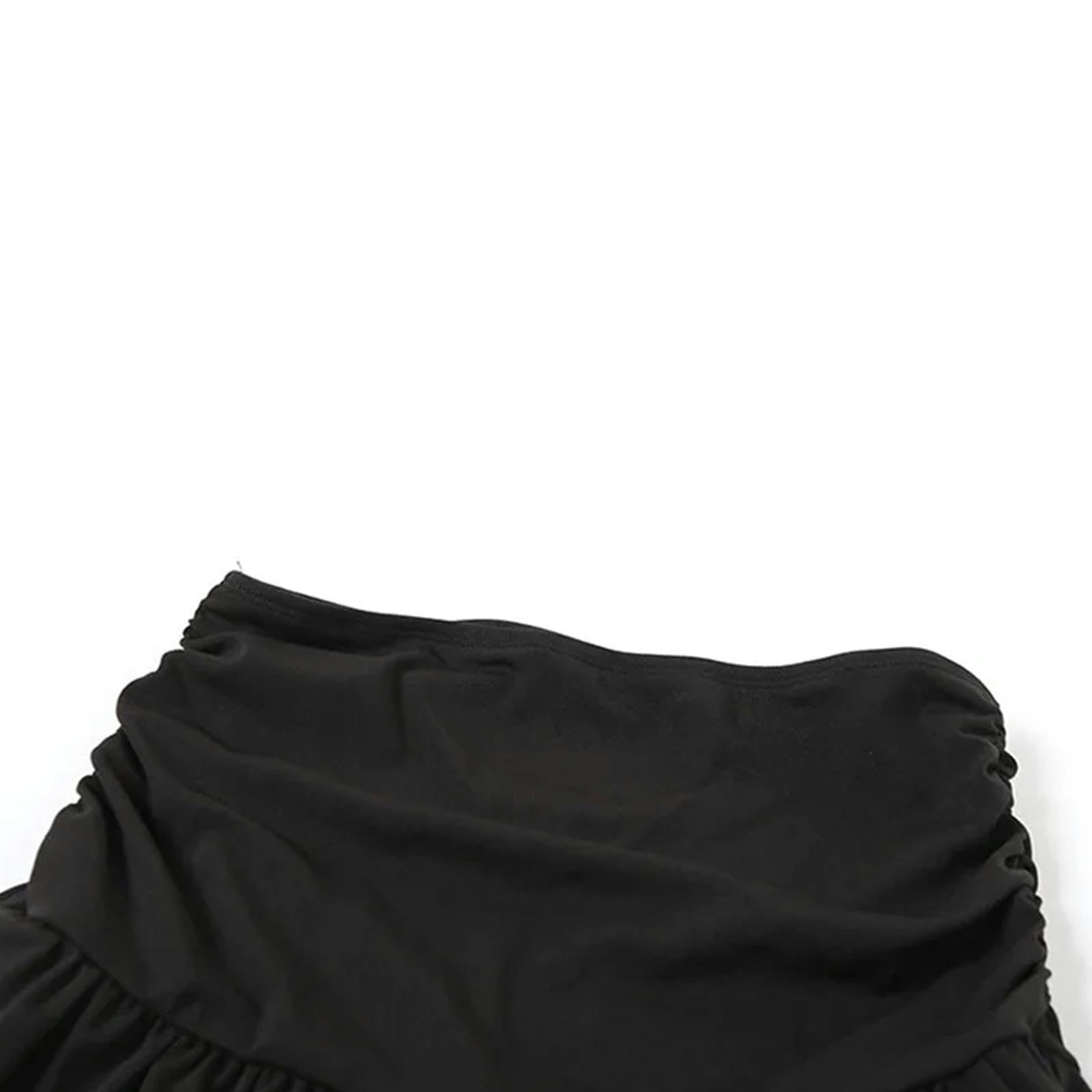 Gonna Lunga Donna Gonna Nera Irregolare Vintage Streeet Punk Gothic Sexy Goth Harajuku Abbigliamento alla Gonna Carino-Nero-l