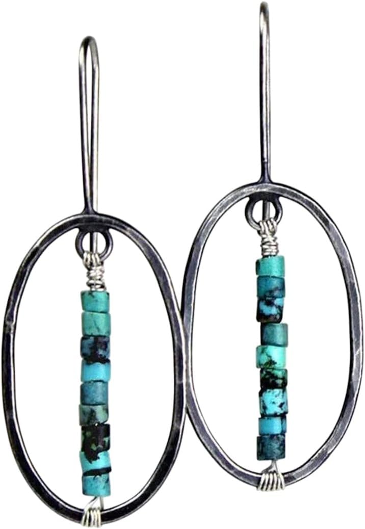 New 2026 Bohemian Tribe Metal Long Earrings Pendant Jewelry Vintage Irregular Pattern Mix And Match Colors Women's Daily Matching Jewelry Fashion Accessories Creative Gift
