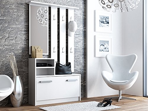 ADGO Ensemble de Meubles de Couloir 3 en 1, armoires, miroirs et cintres et Armoire à Chaussures, Garde-Robe compacte pour Votre entrée - chêne Sonoma - Livraison en 2 Paquets ADGO Ensemble de Meubles de Couloir 3 en 1, armoires, miroirs et cintres et Armoire à Chaussures, Garde-Robe compacte pour Votre entrée - chêne Sonoma - Livraison en 2 Paquets