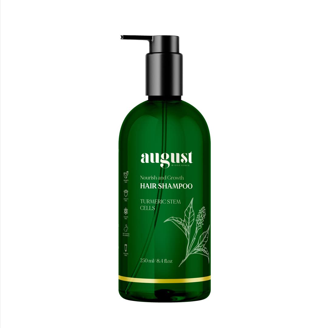 250 ml Anti-Hair Fall Shampoo with Turmeric Stem Cells for Hair Growth & Nourishisment Helps Reduce Hair Fall | Parabens, Silicones, Sulphate Free