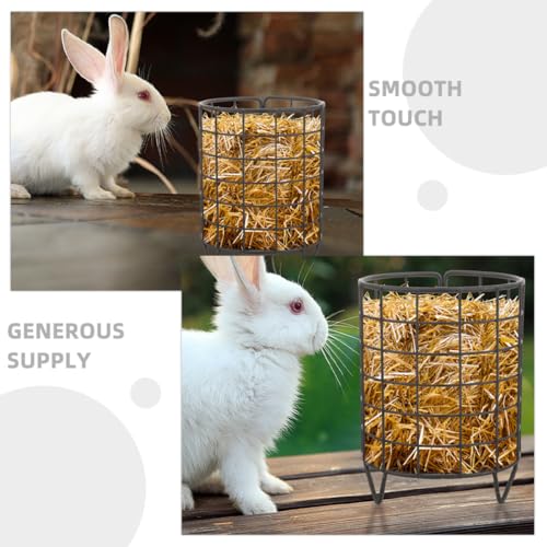 Mangeoire à foin pour lapins cochons d'inde support métallique 2pcs
