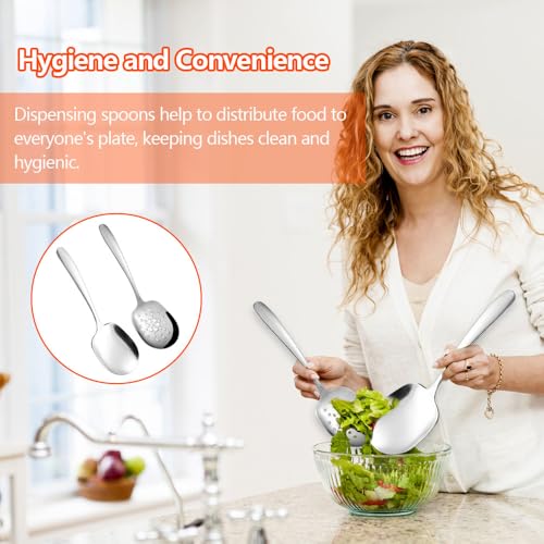 2 Pezzi Cucchiaio da Servizio 25,2 x 7,2 cm in Acciaio Inossidabile con Manico Lungo per Banchetti, Catering, Buffet, Ristoranti - immagine 5