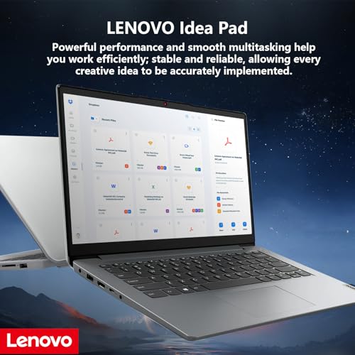 Image of Lenovo IdeaPad 1 Everyday Laptop, 14 inch HD Display, 8GB RAM, 384GB Storage(128GB eMMC + 256GB PCIe), 1 Yr Office 365 Included, Intel Core Processor, Win 11 Home, Bundle with Thunderobot Wireless Mouse