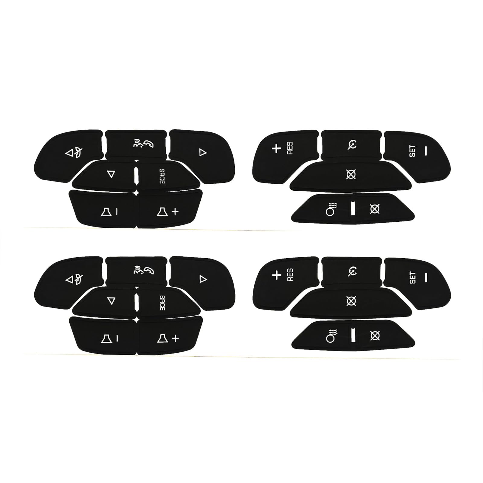 AtticZone Steeing Wheel Dash Button Repair Kit Stickers Decals Compatible with GM GMC Yukon Acadia Sierra, Chevrolet Silverado Tahoe Suburban 2006-2014, 2Pcs