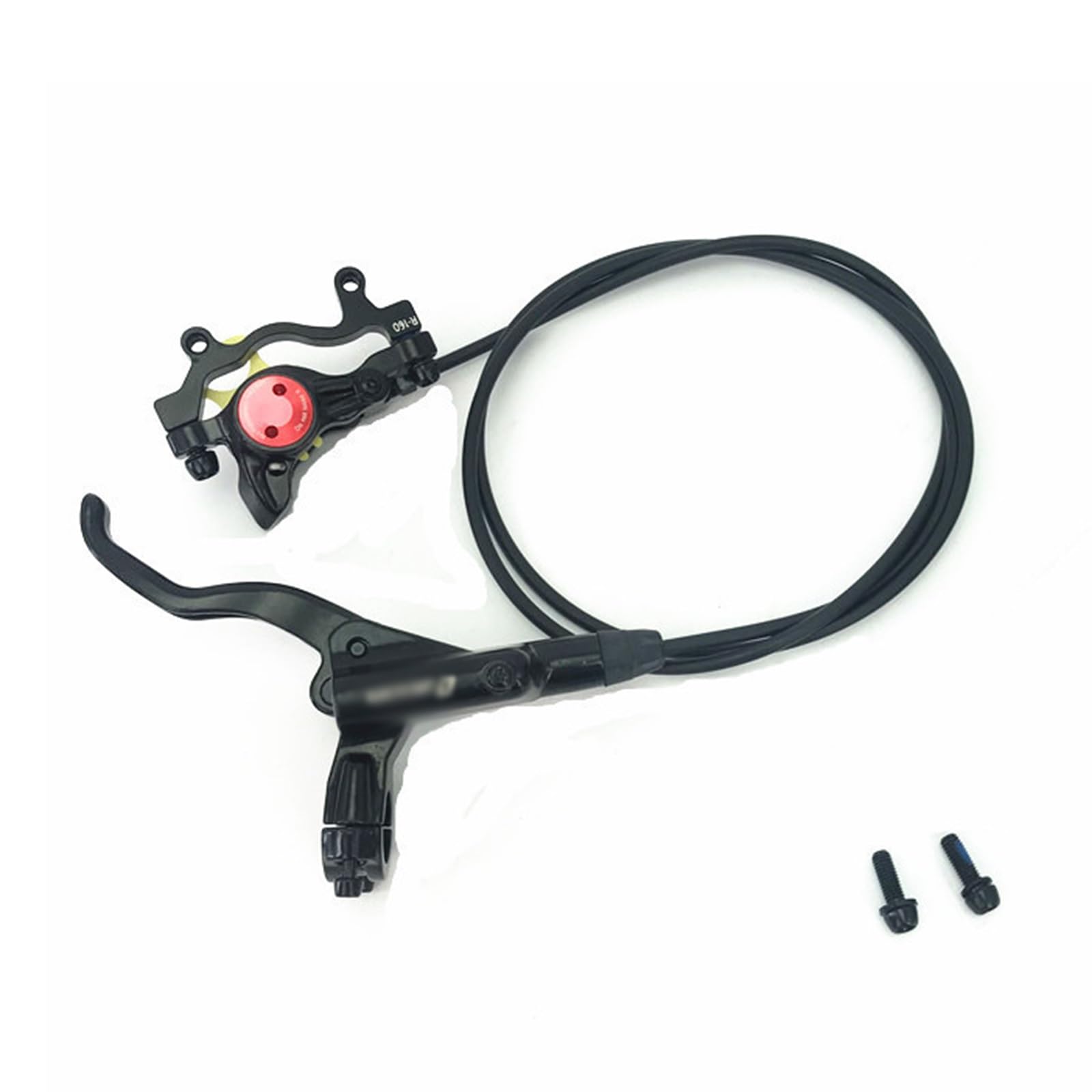 MirOdo Bicycle Hydraulic Disc Brake Set Left Rear Brake Lever Kit with 1400mm Hose & Aluminum Alloy Brake Lever/Calipers & Mounting Adapter for