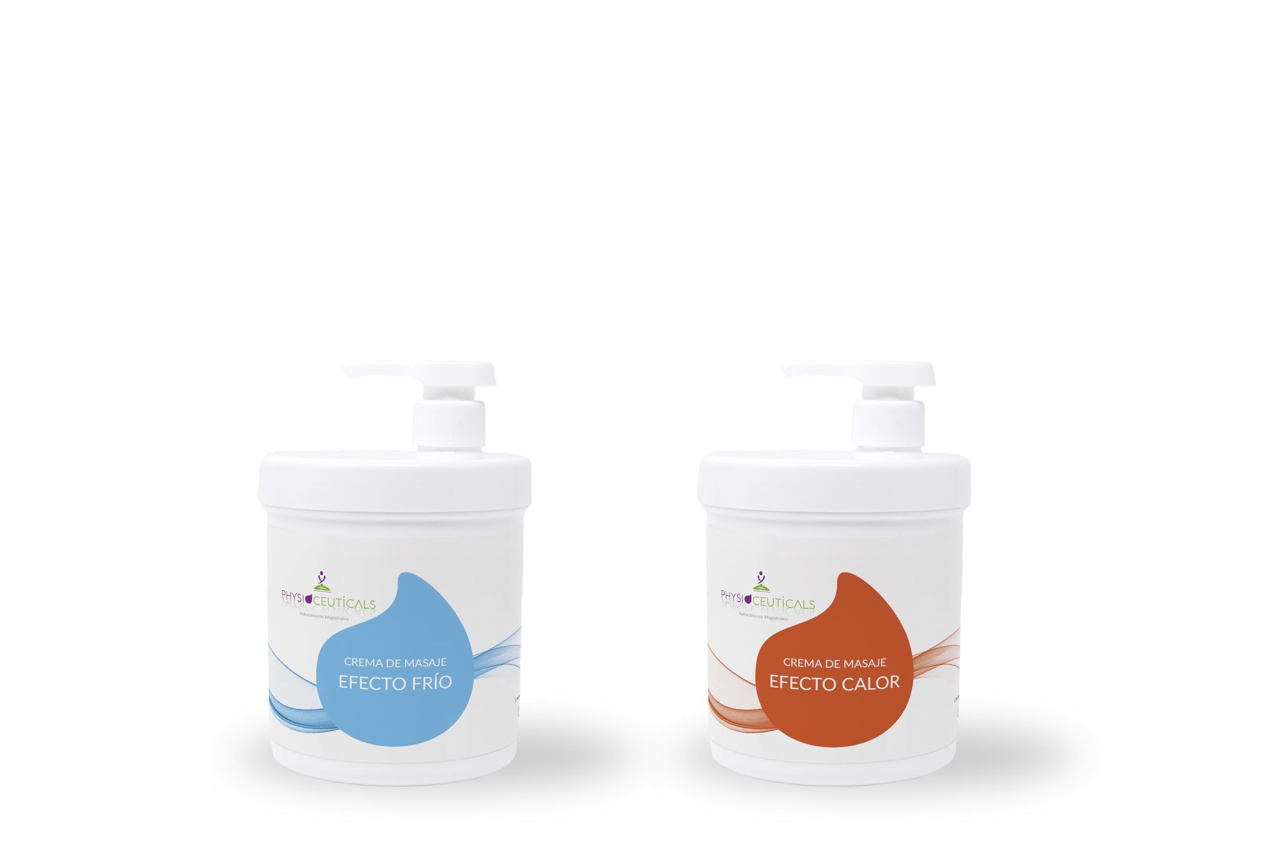 PHYSIOCEUTICALS - Pack Fisioterapia Frío + Calor - 2x1000ml - Kit Completo Crema Efecto Frío y Crema Efecto Calor para Masaje profesional