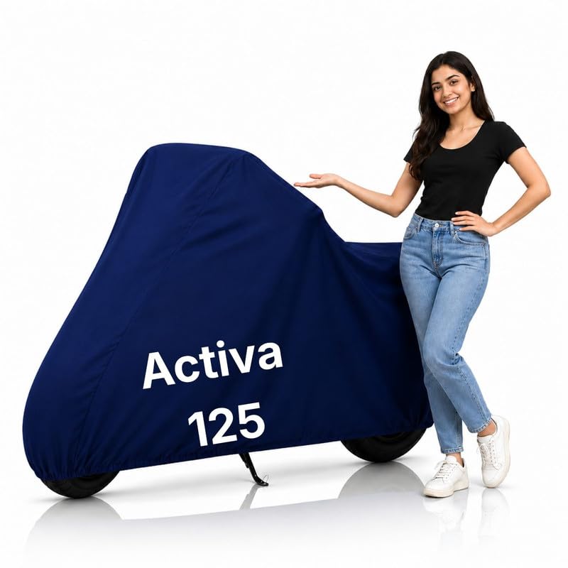 Image of Ultra-Protect Scooty Body Cover for Activa 125 Cover| 100% Waterproof, Dustproof & Scratch Resistant | Heavy Duty Two Wheeler Covers with UV Protection, Heat Resistant | All Weather (Blue)