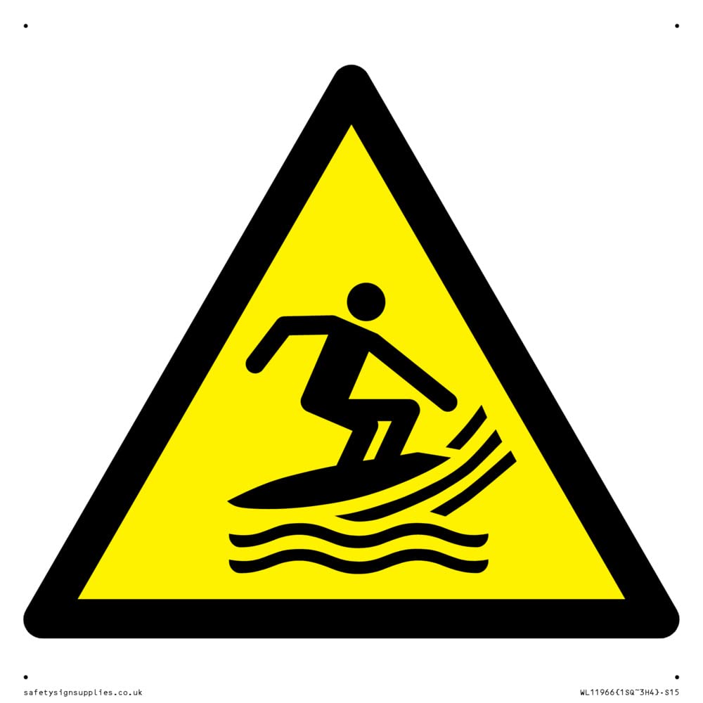 W046 Warning: Surf craft area Sign - 150x150mm - S15