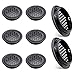 Lot de 8 Grilles d'aération rondes en acier inoxydable pour Cuisine Meubles bouche aération inox(53mm noir)