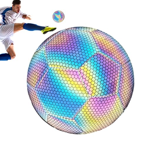 Balón De Fútbol con Brillo En La Oscuridad - Fútbol Infantil Fosforescente,Balón Impermeable Divertido para Cumpleaños Navidad Entrenamiento Juegos Deporte Niños al Aire Libre