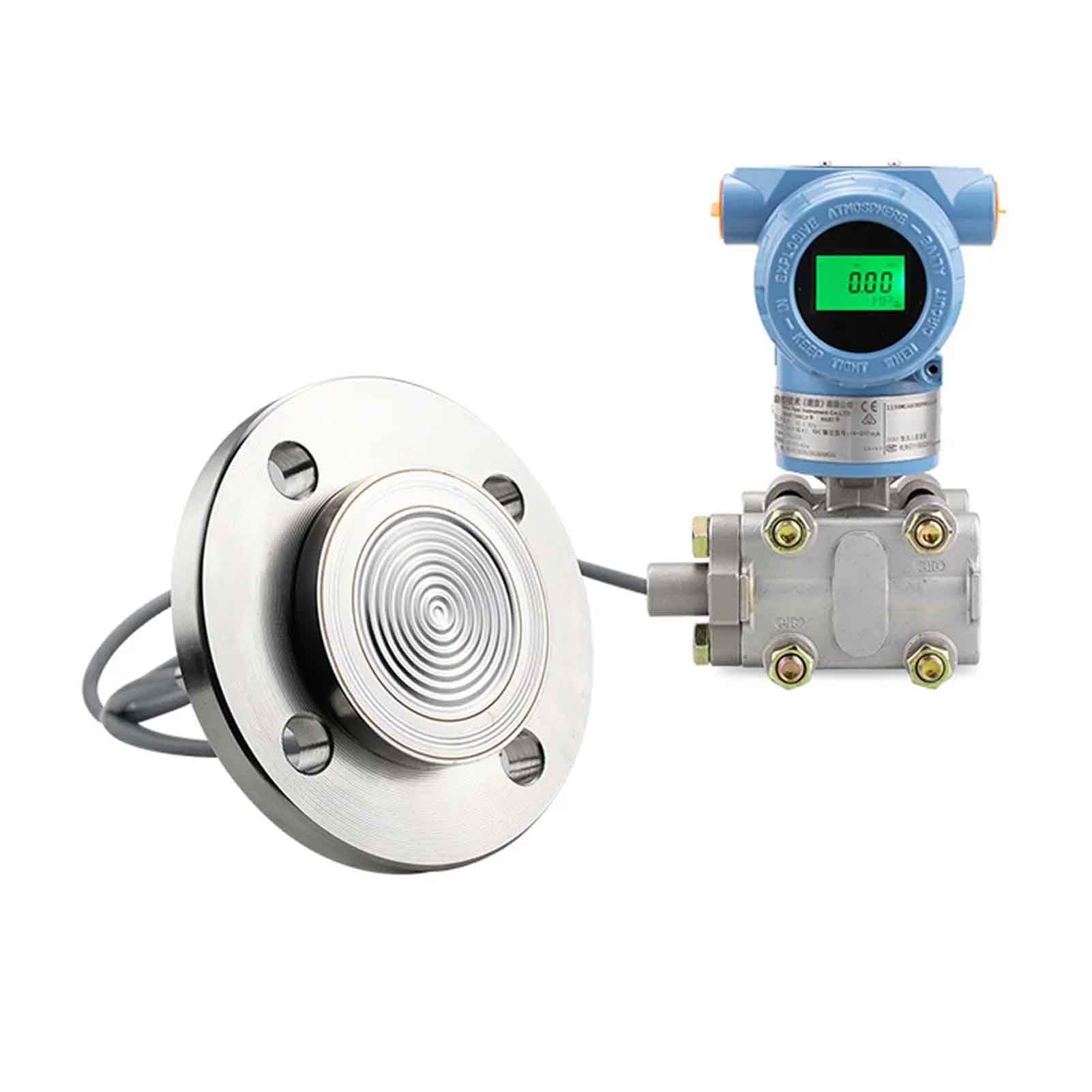 iDili DC 24V Single Flange Level Transmitter Remote Corrosion-Resistant Differential Pressure Level Gauge (DN80)