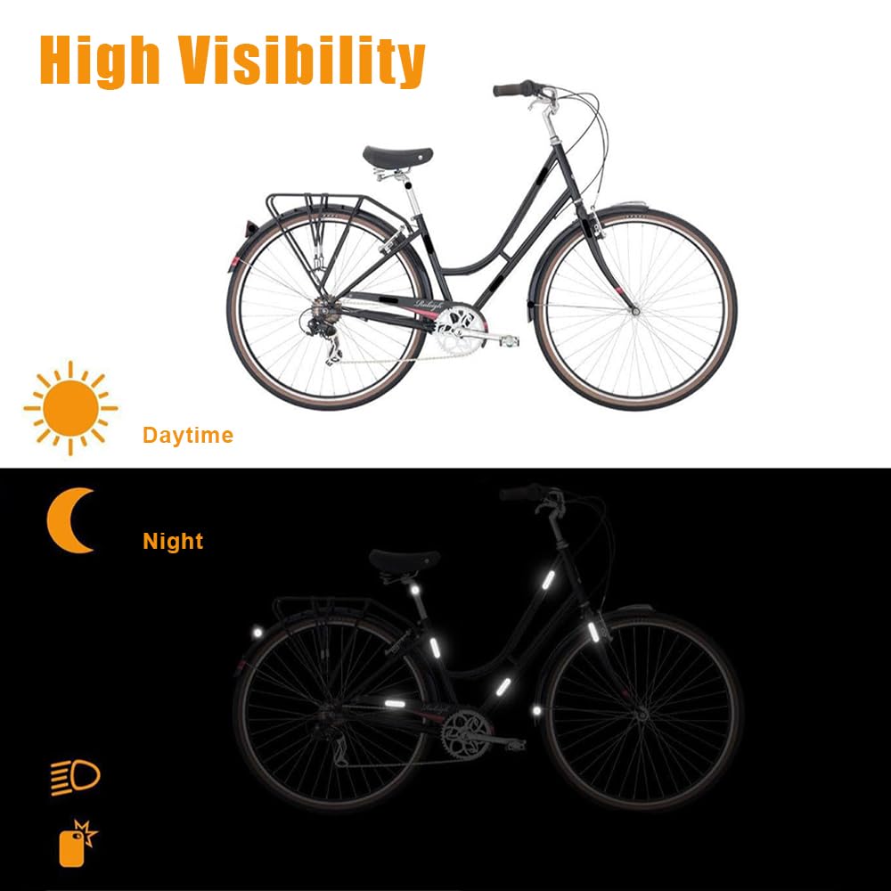 4 Pezzi Catarifrangente Adesivo Altamente Riflettenti Adesivi Moto Impermeabili Catarifrangenti Resistenti all'abrasione per Biciclette Motociclette Passeggini