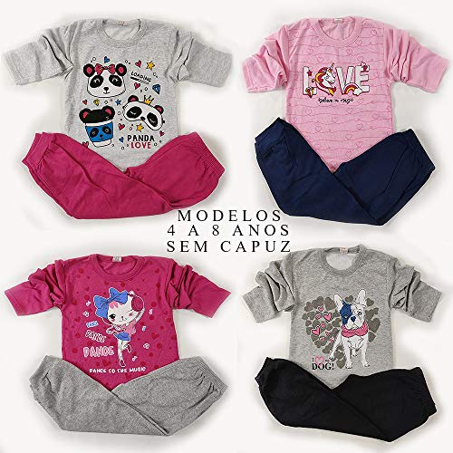 KIT com 3 Conjuntos de Inverno Calça+Blusa Menina (4)