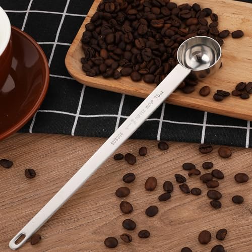 Cuchara de café de 1 cucharada en acero inoxidable con mango largo de 15 ml 7