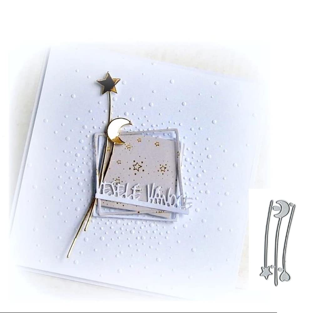 Moon Star Heart Cutting Die Cuts, DIY Crafts Template Moon Star Heart Scrapbook Cards Cutting Dies Cut Stencils for DIY Embossing Card Making Decorative Paper Dies Scrapbooking