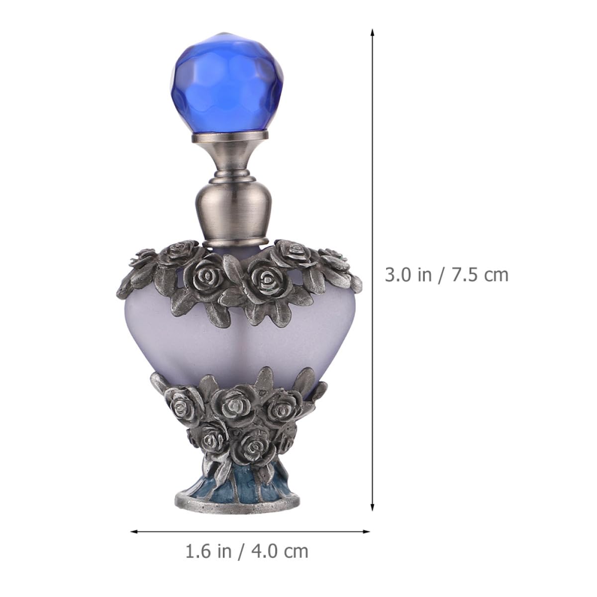 Ciieeo Botellas de Perfume Vacías Vintage 2 Piezas 5 Ml, Frascos de Aromaterapia para Aceites Esenciales y Perfumes, Diseño Pintado a Mano, para Uso Diario y Viajes