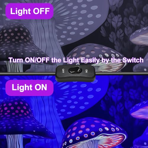 150W LED Schwarzlicht Strahler, IP66 UV Schwarzlicht Fluter, 395-400nm LED UV Strahler, UV Licht mit Schalter Für Halloween Dekorationen, Party Deko, Weihnachten, Neon Glühparty, Körperbemalung