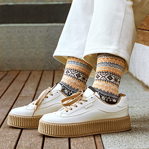 Pleneal Wool Socks for Women - Womens Winter Warm Wool Sock Men Cozy Knit Boots Socks for Women 6