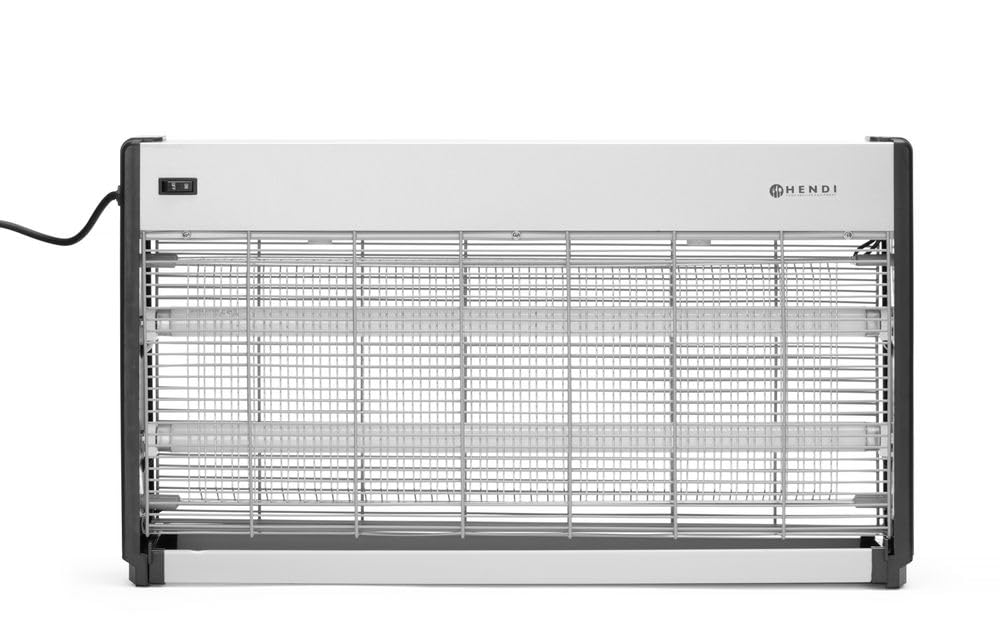 HENDI Matamoscas de alto voltaje - Cobertura: 150 m² - 230V / 45W - 640x90x(H)360 mm