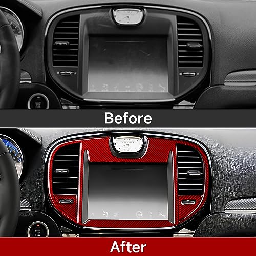 Image of Car Central Navigation Screen Air Outlet Vent Decals for 2011-2014 Chrysler 300 / 300C / 300S / Limited /Base Accessories Interior Stickers