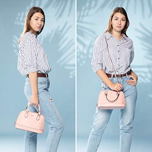 Image of LOVEVOOK Purse for Women Crossbody Bags Classic Double Zip Top Handle Dome Satchel Bag