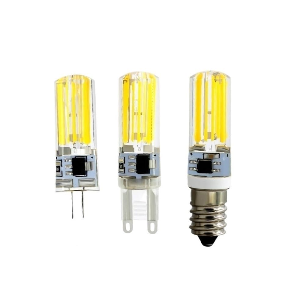 Illuminazione KJXP, Confezione da 10, Lampada da frigorifero LED COB AC220V G9/G4/E14 Lampada di cristallo dimmerabile da 5 W Sorgente luminosa for interni domestici(Warm white,6W E14)