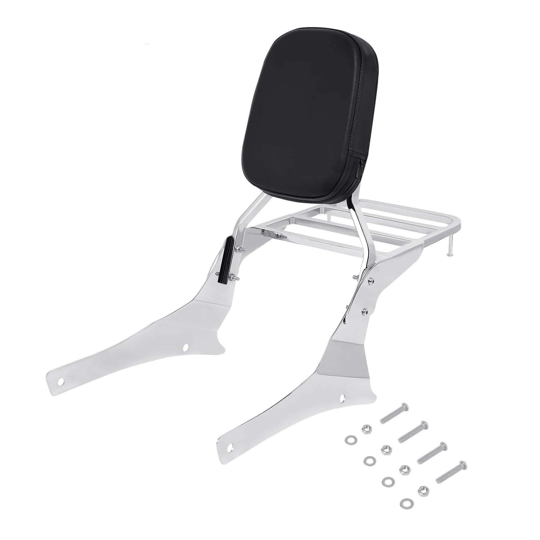 podkładka na oparcie Bagażnik motocyklowy Sissy Bar z oparciem tylnym, pasujący do Suzuki Intruder/Volusia C800 C800C VL400 VL800 2001-2011 Motocyklowe podpórki pod plecy