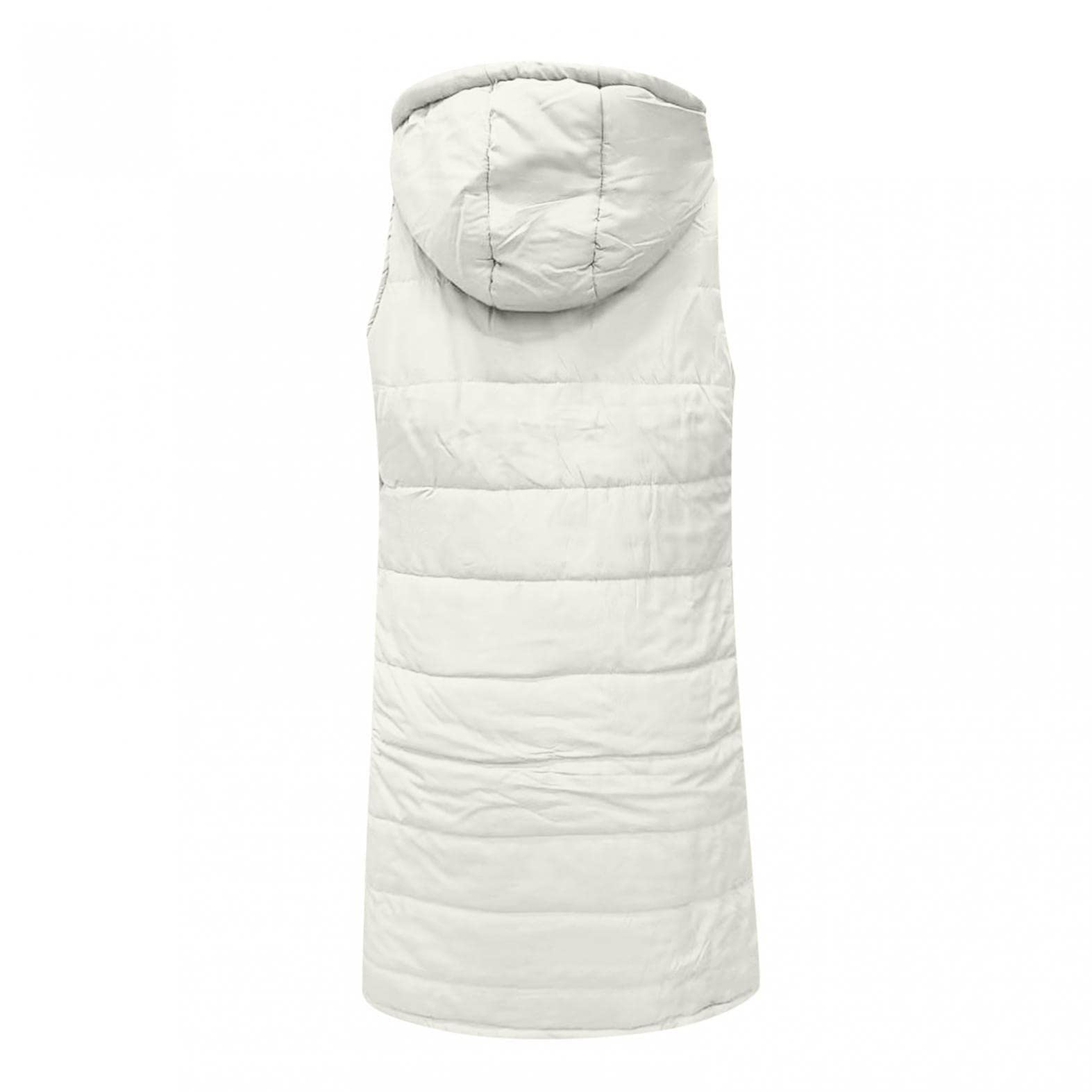 Bas Gilet Dames sans Manches Dames À Capuche vers Le Bas Gilet Manteau Hiver Léger Mince Gilet Veste Matelassé Gilet Dames Coupe-Vent vers Le Bas Gilet Gilet