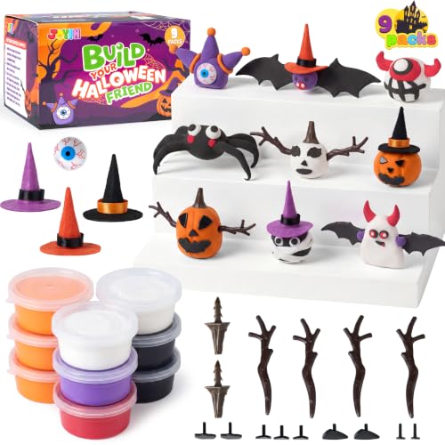 JOYIN Halloween Craft Air Dry Clay Kit, 9 Packs Modeling Clay DIY Make Characters Kit, Ultra Light and Soft, for Halloween Arts and Craft Activities, Gifts for Kids, Classroom Party Favors Funny Toys - Image 9