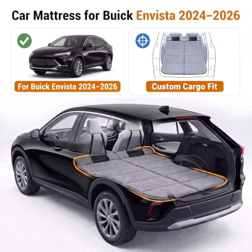 Image of Car Mattress for 2024-2026 Buick Envista, Upgraded Non-Inflatable Thickened Foam SUV Car Camping Mattress, Foldable Trunk Sleeping Pad Car Bed Mattress for Road Trips Camping Travel