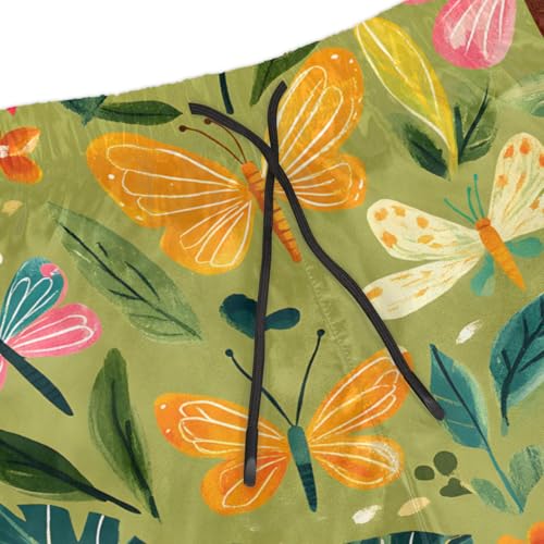 Men's Swim Trunks Size S Goldenrod Butterfly with Mesh Lining Soft Breathable Quick Dry Beach Shorts4