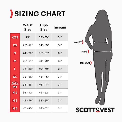 Scottevest Margaux Cargaux Travel Cargo Pant For Women - 11 Hidden Pockets - For Hiking & More (Black, Small) #TOP3