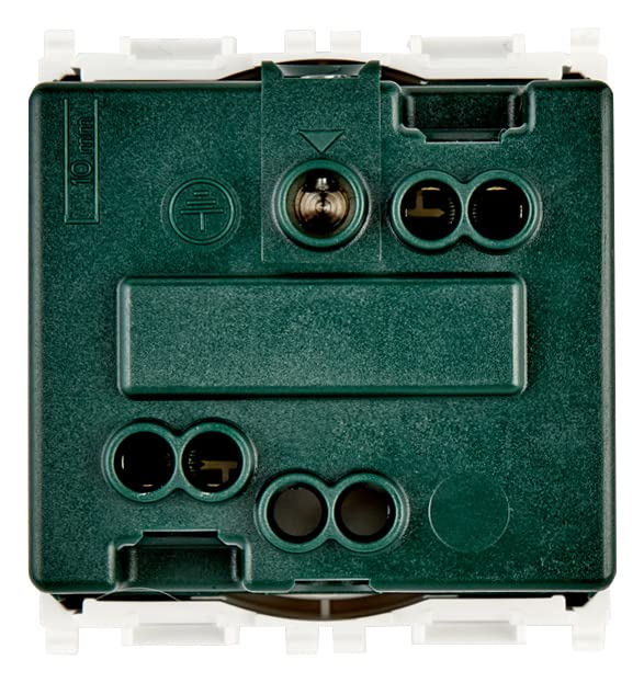 VIMAR 0T14802.U Plana Housing IP40 SICURY Socket 2P T 16A Universal For Euro Plug 2P 2.5A, 2P And 2P T 10A And 16A Standard IT, 2P T 16A Standard DE, Wall Mounted