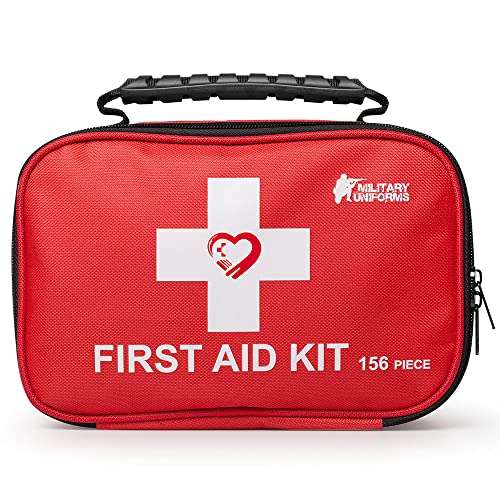 First aid kit,All-Purpose aid kit and Compact Emergency kit First aid for Office,aid Kit Medical for Outdoors,Hiking First aid kit and Camping Emergency kit (Red)