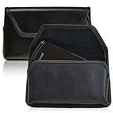 Turtleback Black Leather Holster Case Pouch with Flush Belt Clip - Made in USA fits Kyocera...