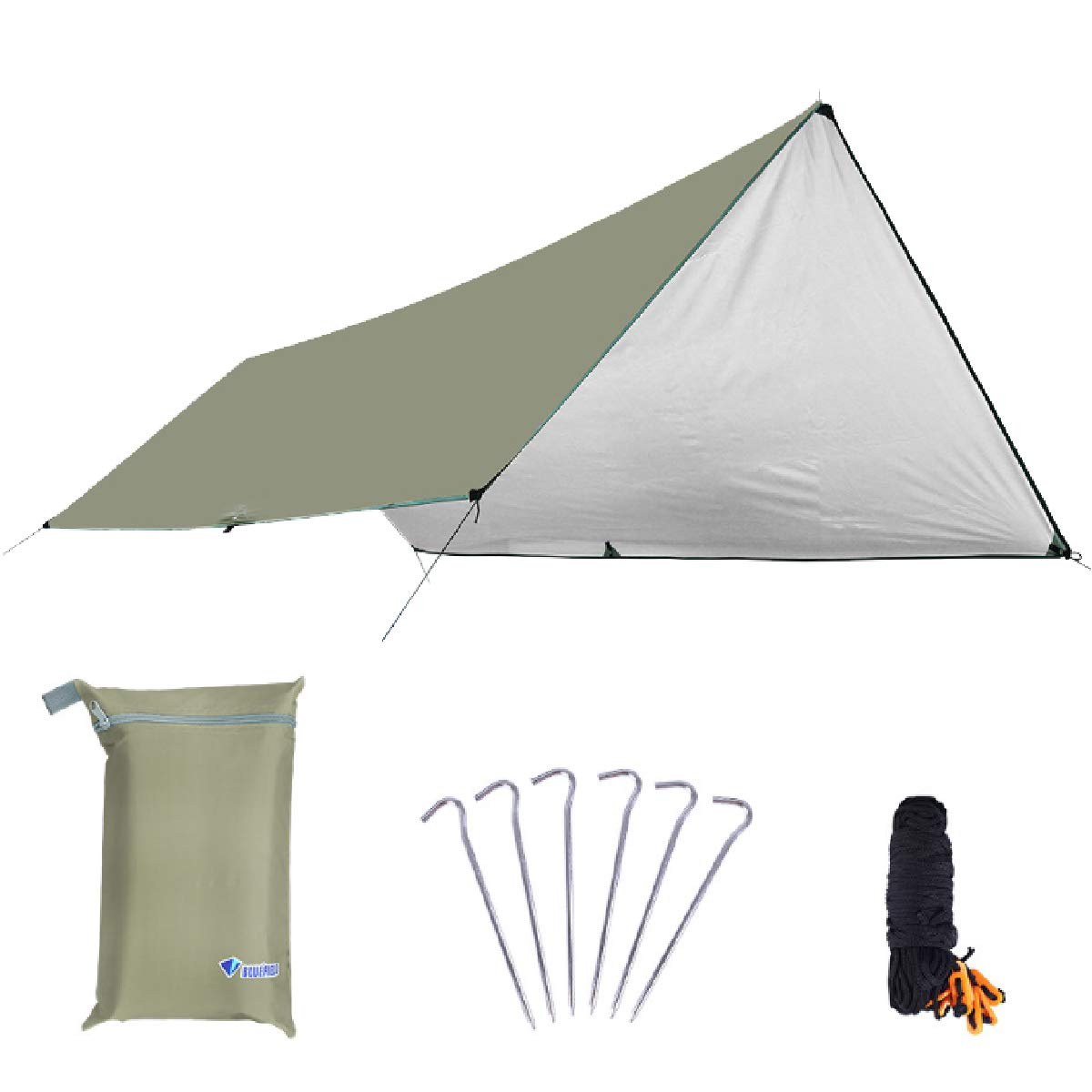 Azarxis Waterproof Camping Tent Tarp Hammock Rain Fly Footprint Ground Cloth Shelter Sunshade Beach Picnic Blanket Mat for Outdoor Camping Park Lawn