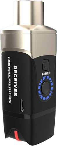 Vista 30 de Xvive Receptor Bluetooth XLR inalámbrico P3, adaptador Bluetooth para altavoces, mezclador de audio, sistemas PA, sistema DJ (P3 XLR)