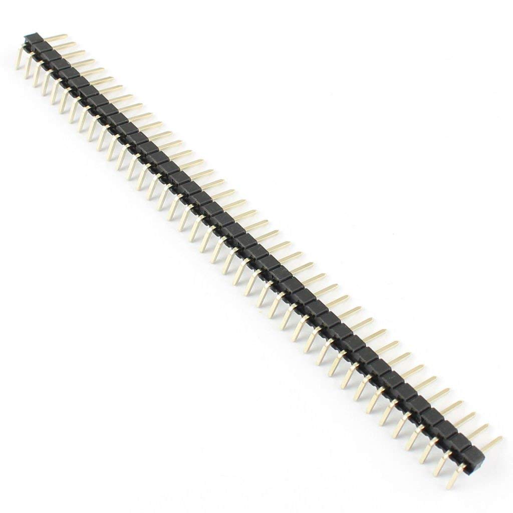 HiLetgo 10pcs 1 * 40P Single Row Pin Bent Pin Copper Needles 2.54mm Pitch