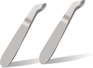 2 Pack Mini Cuticle Cutter, Small Cuticle Trimmer for Manicure and Pedicure, Professional Nail Kit Cuticle Nippers Portable Hangnail Clippers Remover Tweezers for Man Woman, Silver