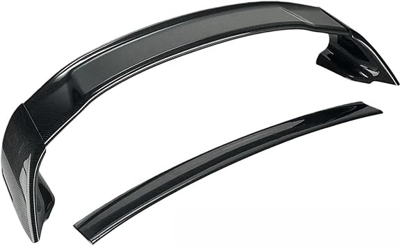 Compatible for 2006-2011 Civic 4DR ABS Plastic Material Gloss Black Mugen Style Body Style Rear Trunk Lid Wing Spoiler Kit Car AccessoriesCarbon Fiber Pattern
