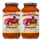 Hoboken Farms Marinara Gourmet Pasta Sauce - Keto Certified, No Sugar Added, Non GMO Project Verified, Kosher, Vegan, Plant Based, Keto & Paleo Friendly, Whole Tomatoes and Pure Olive Oil (2-Pack)
