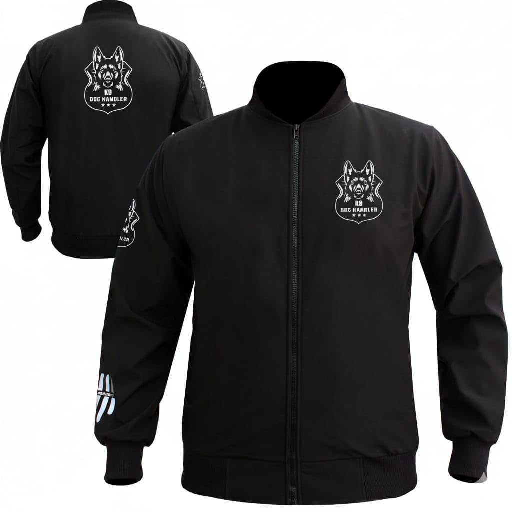 SIA Security K9 Dog Handler Jacket Pet HanderJersey Soft Shell Jacket Reflector Logo M to 3XL (UK, Alpha, M, Regular, Regular, Black)
