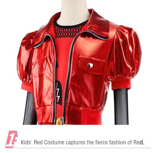 Disfraz rojo para niñas, talla 4-14 años miniatura 3