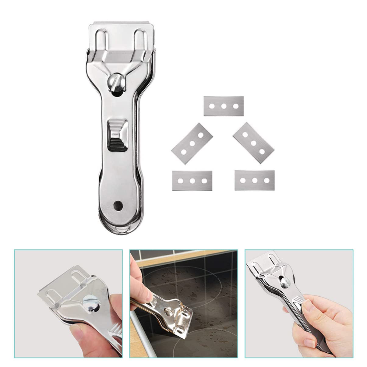 PRETYZOOM 3 Set raschietto per raschietto vernice raschietto vetroceramica attrezzo lame multiutensile detersivo pavimenti raschietto per la pulizia del raschietti per la pulizia