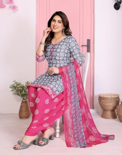 Image of Yashika Unstiched Crepe dress materials | Crepe Salwar Suit for women with dupatta | suit material for women unstitched