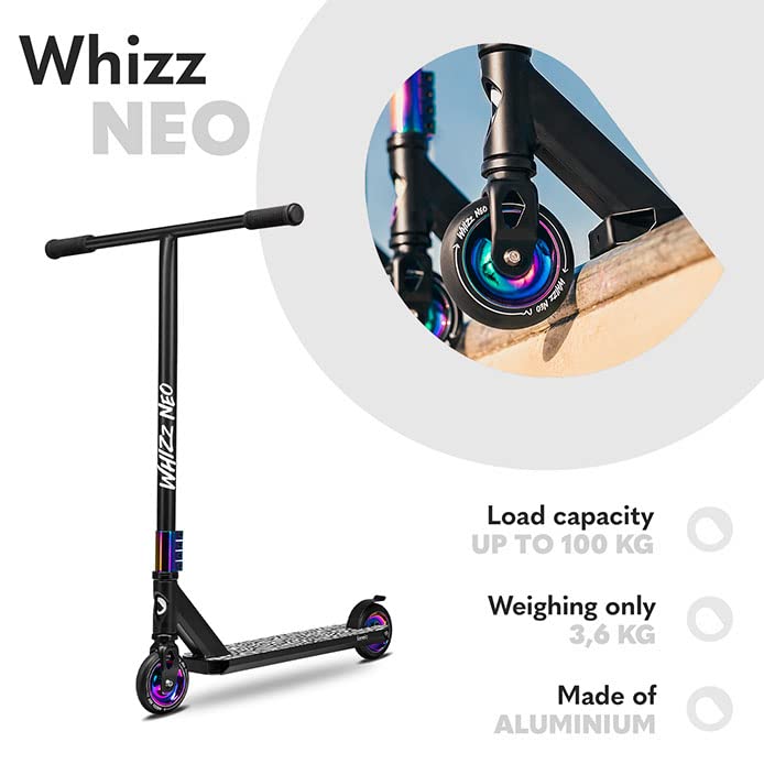 LIONELO Trottinette WHIZZ, roulements à Billes ABEC-9, Plateau en Aluminium, système de Compression HIC, Roues de 110 mm, Guidon Large en T, Frein Flex Fender MN Steel - Design Unique - Image 5