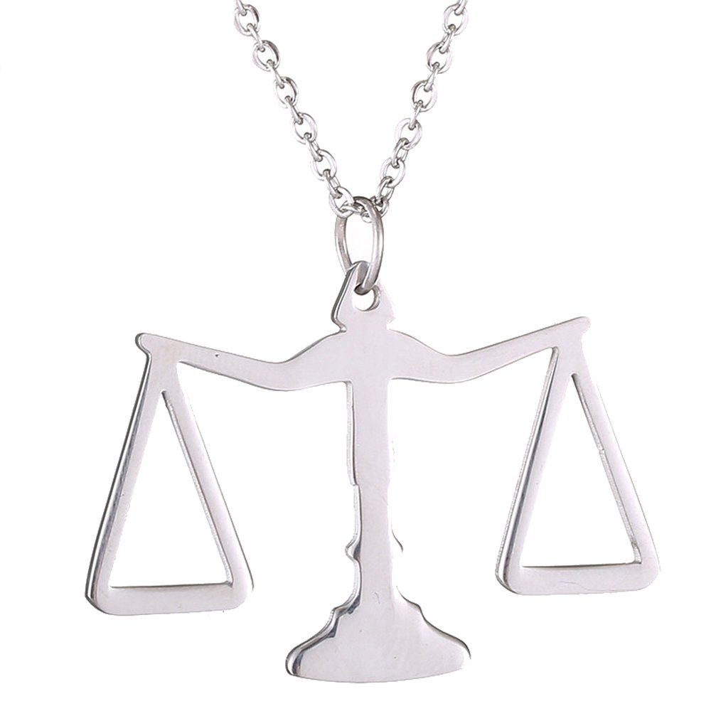 AOCHEE Creative Scales of Justice Pendant Necklaces Lawyer Jewelry