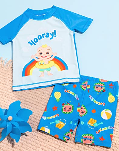 CoComelon Swimsuit Boys Kids Musical Two Piece Top Short Swim Set2