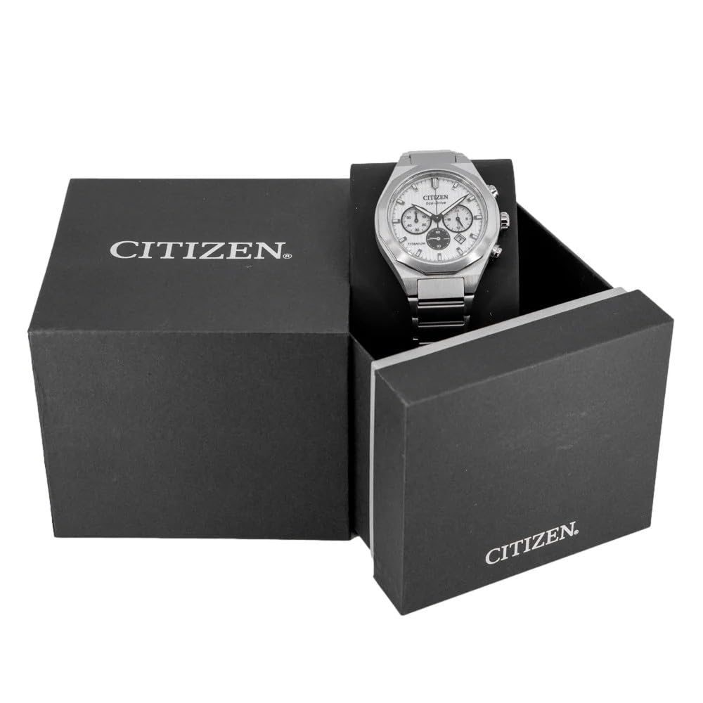 CITIZEN Zenshin Senkei Eco-Drive Solar Super Titanium Chronograph mit Titan Gliederband und Saphirglas